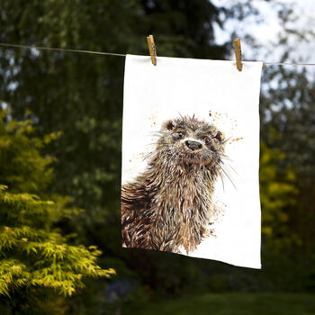 Inky Otter Tea Towel, 6 of 8