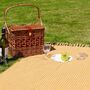 Mustard Yellow Picnic Blanket With Tassels, thumbnail 6 of 8