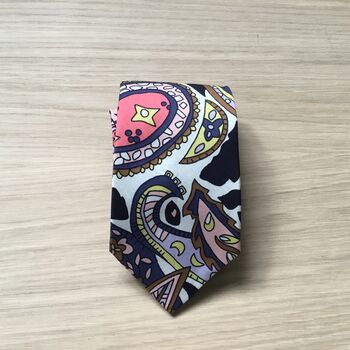 Liberty Tie/Pocket Square/Cuff Link In Black Paisley, 3 of 5