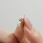 Sterling Silver Daisy Chain Huggie Hoop, thumbnail 2 of 12