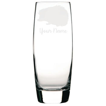 Personalised Hedgehog Engraved Glass, 2 of 5