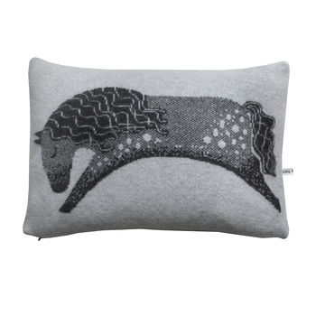 Dapple Horse Cushion In Knitted Lambswool, 4 of 7