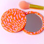 Orange Abstract Pocket Mirror, thumbnail 4 of 5