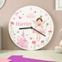 Personalised Fairy Princess Kids Clock, thumbnail 1 of 3