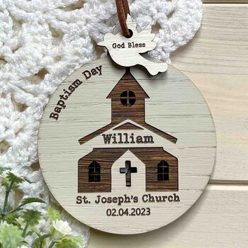 Personalised Baptism Bauble Gift, 3 of 3