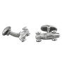Solid Sterling Silver Racing Car Cufflinks, thumbnail 2 of 3