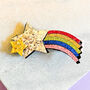 Glitter Shooting Star And Rainbow Hair Clip, thumbnail 1 of 2