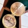 Solid Brass Personalised Compass, thumbnail 2 of 3