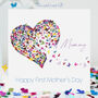 Mummy Butterfly Heart First Mother's Day Card, thumbnail 1 of 12