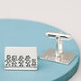 Personalised Sterling Silver Cufflinks. Family Portrait Gift For Dad, thumbnail 12 of 12