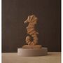 Handcarved Travertine Seahorse Sculpture, thumbnail 2 of 4