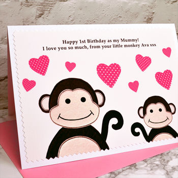 'Little Monkey' Personalised Birthday Card, 2 of 6