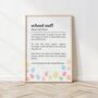 Personalised Teaching Assistant Definition Wall Art, thumbnail 1 of 4