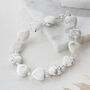 Howlite Love Heart And Clear Quartz Crystal Anklet, thumbnail 4 of 6