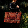 Genuine Leather Duffel With Suit Compartment, thumbnail 3 of 10