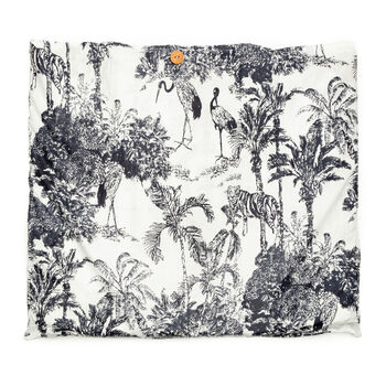 Serendipity Cotton Quilted Tote Bag Black/White Crane, 3 of 5