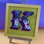 Gold Typography Wall Art 'Circus Letter K' Yellow, thumbnail 2 of 7
