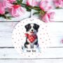 Personalised Border Collie Wearing A Red Bandana, thumbnail 2 of 2