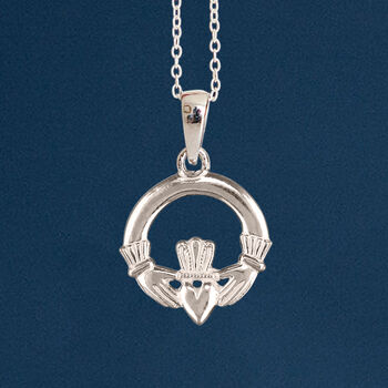 Personalised Sterling Silver Claddagh Necklace, 2 of 12