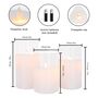 Set Of Three Glass Flameless Flickering Battery Candles, thumbnail 4 of 4