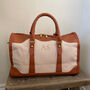 Personalised Medium Lily Canvas Faux Leather Hand Bag, thumbnail 1 of 5