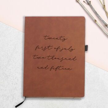 Personalised Written Date Notebook, 3 of 5