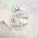 Mr And Mrs Glass Bauble By Pink Pineapple Home & Gifts 