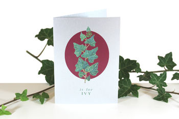 Silver Christmas Card Ivy, 3 of 5