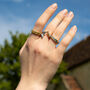 Pink Floral Hoop Ring, thumbnail 3 of 4