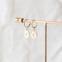 North Star Huggie Hoop Earrings, thumbnail 7 of 11