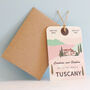 Tuscany Save The Date Luggage Tag, thumbnail 1 of 7