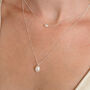 Silver Pearl Pendant Necklace, thumbnail 2 of 4