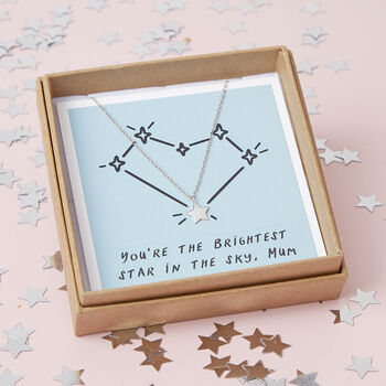 Written In The Stars Sterling Silver Star Necklace, 2 of 8