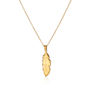 Personalised Gold Plated Feather Message Pendant, thumbnail 7 of 12