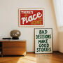 There's No Place Like Home Retro Horizontal Wall Print, thumbnail 2 of 8