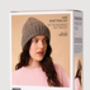 Easy Handmade Hat Knitting Kit Tweed Grey, thumbnail 1 of 4