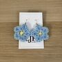 Handmade Crochet Forget Me Not Earrings: Surgical Steel, thumbnail 2 of 11