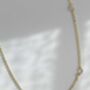 Princess Cut Diamond Station Necklace, thumbnail 3 of 5