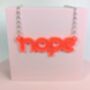 Nope Necklace Acrylic Silver Plated Chain Pick Colour, thumbnail 3 of 6