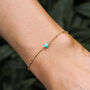 December Birthstone Turquoise Gold Bracelet, thumbnail 1 of 4