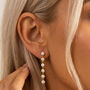 Moissanite Gold Or Silver Drop Tennis Earrings, thumbnail 1 of 9