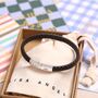 Personalised Men's Woven Vegan Bracelet With Clasp, thumbnail 1 of 8
