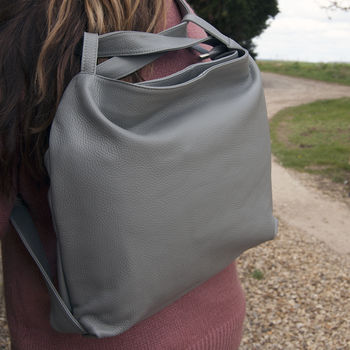 Tote Rucksack Adjustable Soft Leather Bag, 3 of 9