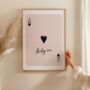 Ace Of Hearts Print, Custom Quote, Lucky You Poster, thumbnail 7 of 7
