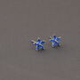 Gift Bag Happy Birthday Blue Crystal Flower Earrings, thumbnail 3 of 5