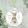 Personalised Baptism Floral Bunny Decoration, thumbnail 1 of 2