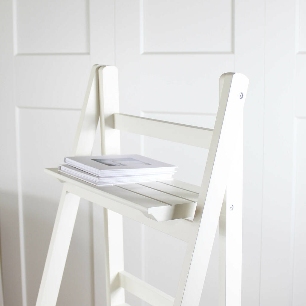 white bathroom ladder shelf by marquis & dawe
