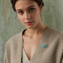 Blue Swallow Bird Brooch, thumbnail 3 of 8