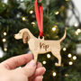Beagle Personalised Dog Wooden Christmas Decoration, thumbnail 2 of 7