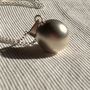 Pregnancy Necklace Matt Silver With Three Chains, thumbnail 2 of 5